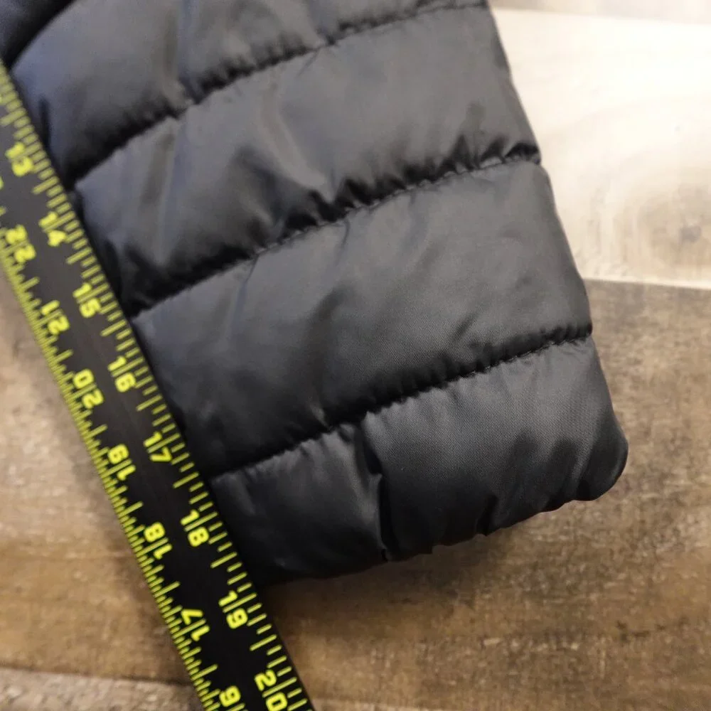 Columbia Puffer Jacket Girls XL‎ Black Hooded Quilted Winter Coat